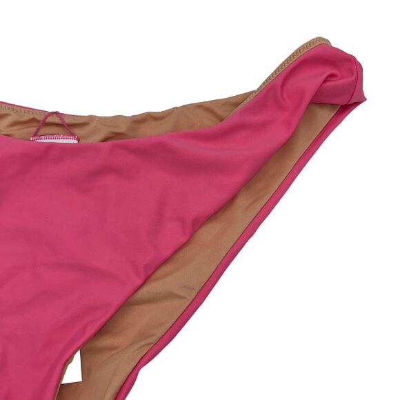 New NWT J. Crew Neon Pink Bikini Swim Bathing Suit Bottom Women's Size Medium - Picture 3 of 8